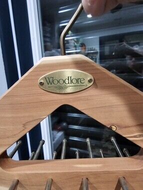 WOODLORE Tie Belt Scarf Hanger Holder Rack 40 Pegs Cedar Wood Closet Organizer
